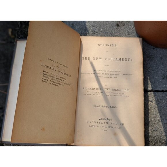 1854 Antique Synonyms Of The New Testament 2nd Ed. Rev. Richard Trench B.D - Picture 11 of 15